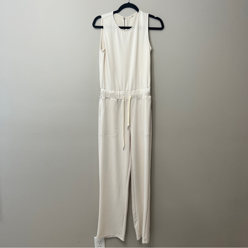 NWOT - White Cream Jumpsuit - size Large